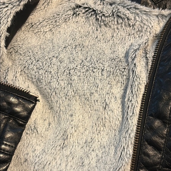 Jou Jou Black Leather Moto Jacket - Picture 3 of 3